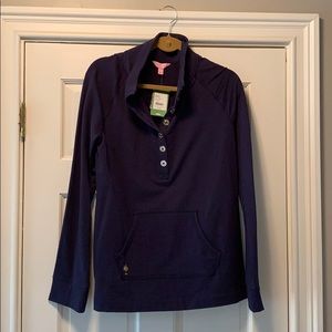 Lilly Popover in True Navy. Size Large. NWT
